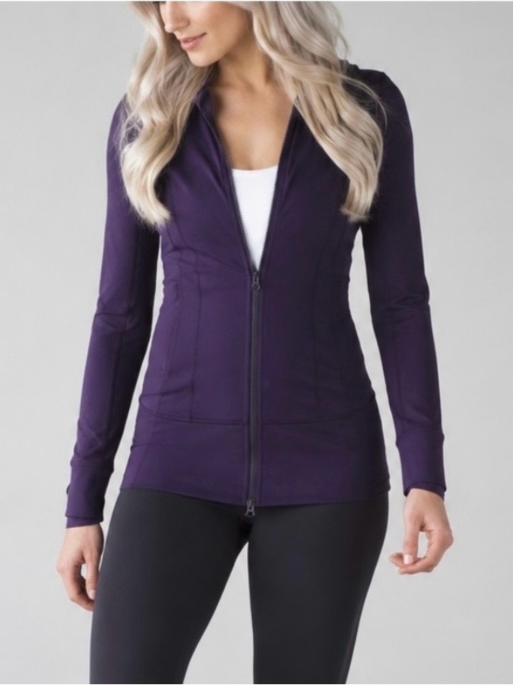 Lululemon Daily Practice Jacket Deep Zinfandel Purple Size 6 Full Zip Hoodie